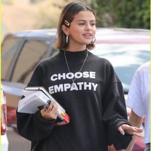 Iconic Selena Gomez CHOOSE EMPATHY Crewneck Pullover Sweatshirt Size XS